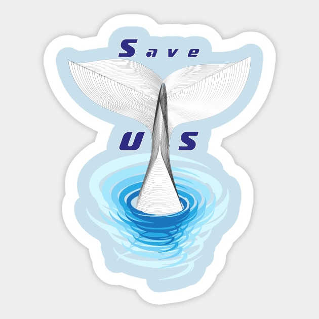 Save the Dolphins T-shirt Sticker by TotaSaid